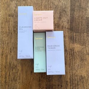 Skincare Set - Cleansing Oil, Sleeping Mask, Radiance Toner, Lights Out Cream